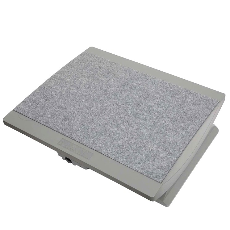Ergonomic Desk Footrest with Felt Surface, Gray, Heated, Adjustable